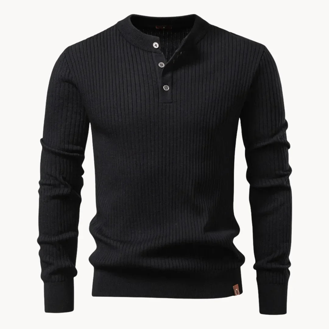 The Men's Crew Neck Button Jumper