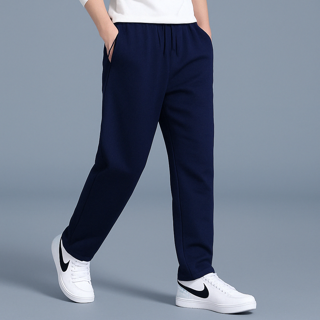 Men's Joggers With Elastic Waist And Straight Leg
