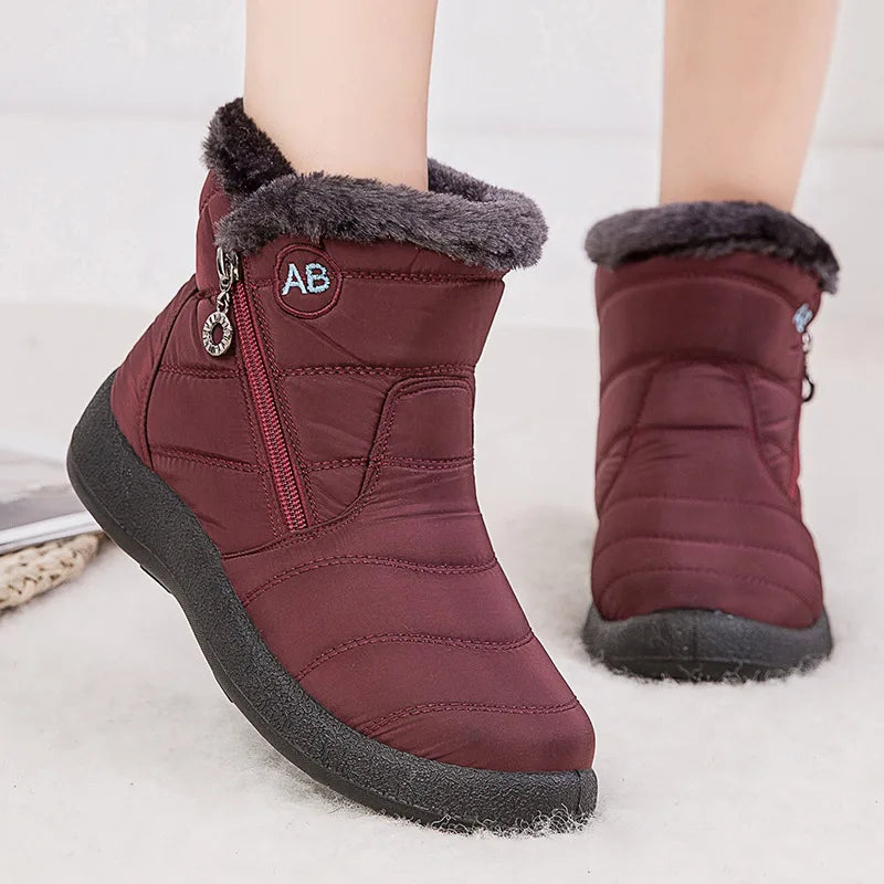 Ankle Boots Fur Lined Warm Casual Durable Autumn Winter