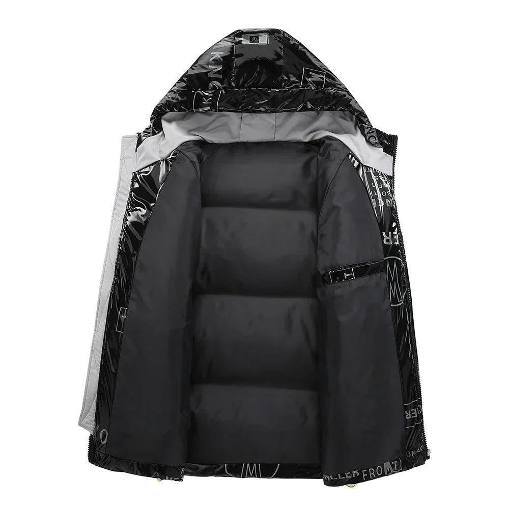 Men's High-Quality Winter Jacket with Hood & Versatile Design