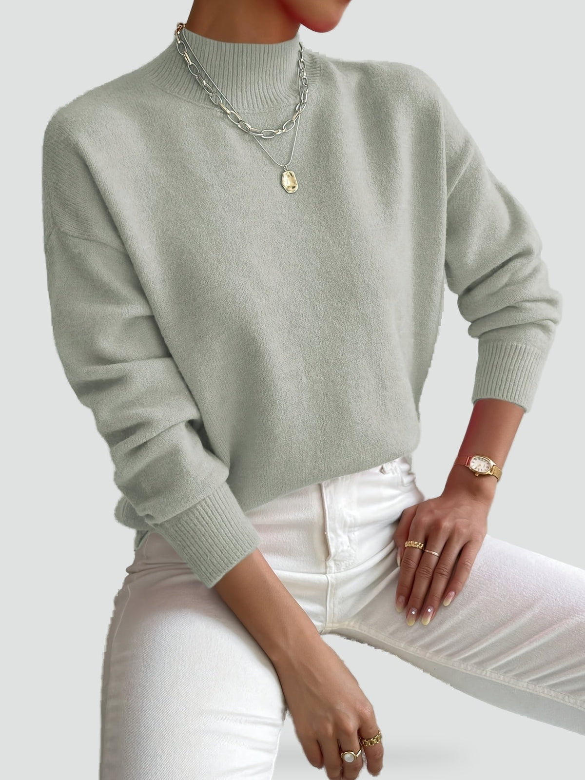 The Elegant Roll Neck in Soft Knit