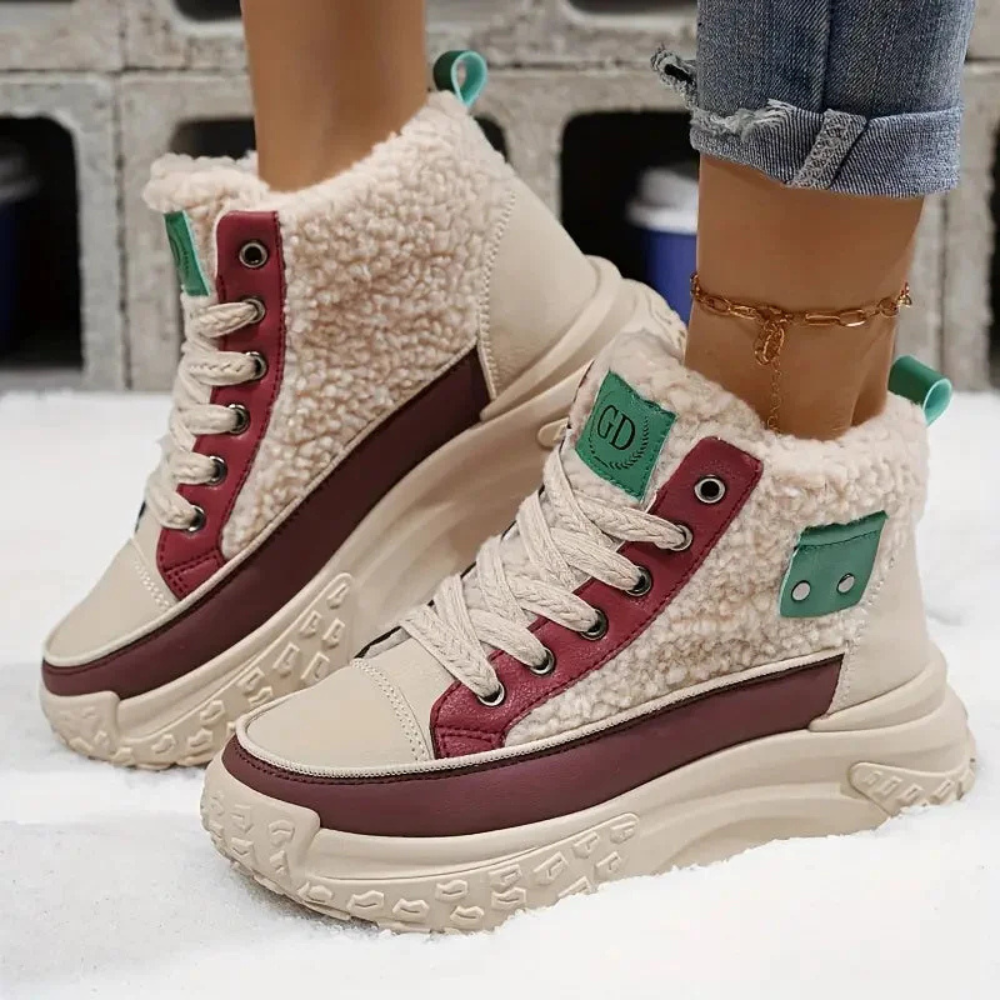 Platform Boots Chunky Sole Warm Lined Modern Winter