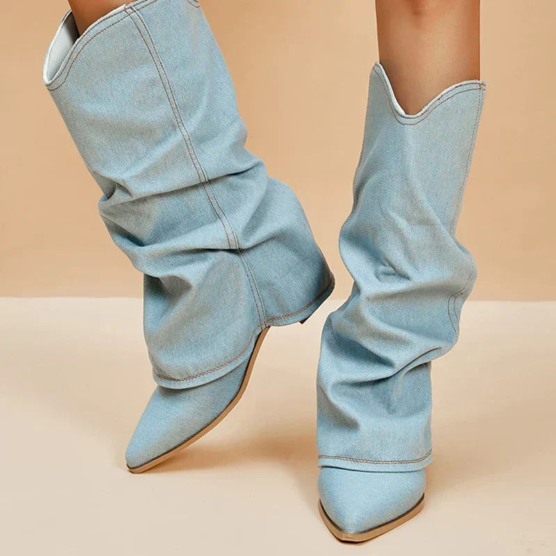 Denim Boots Modern Flair Timeless Style Statement Casual