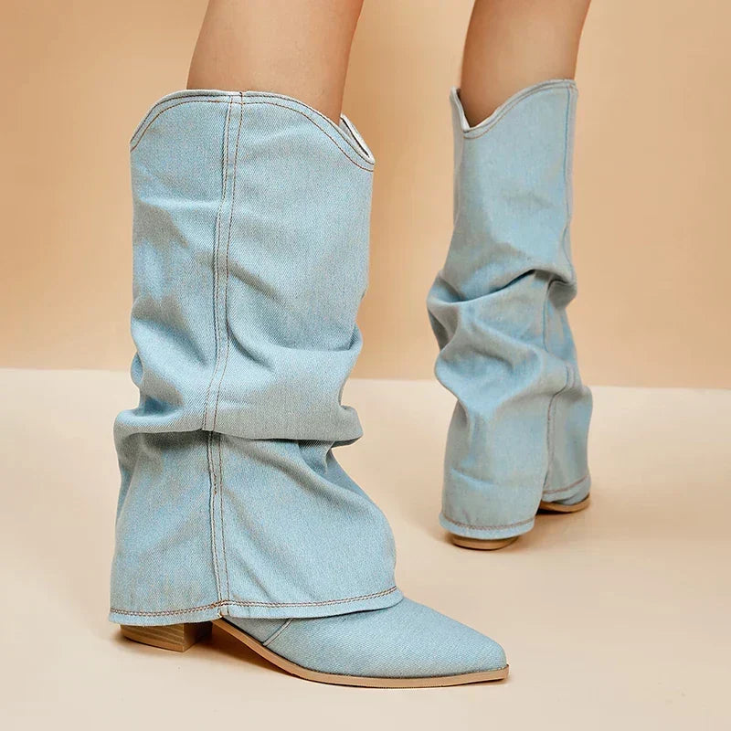 Denim Boots Modern Flair Timeless Style Statement Casual