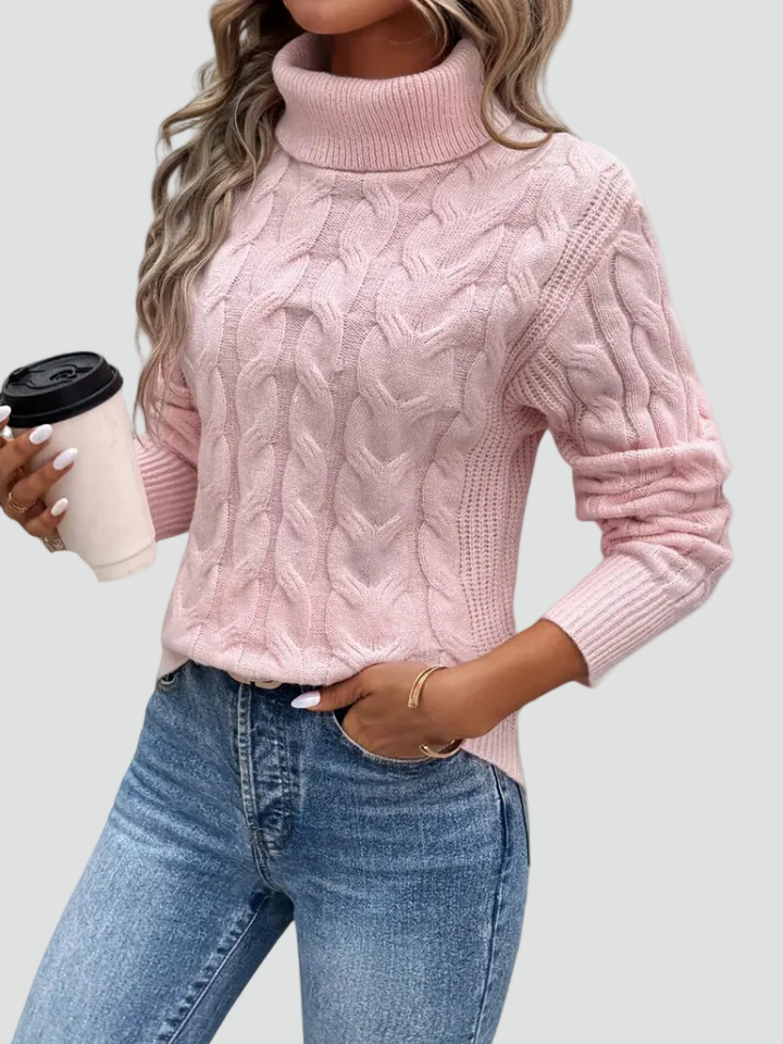 The Cable Knit Roll Neck Jumper